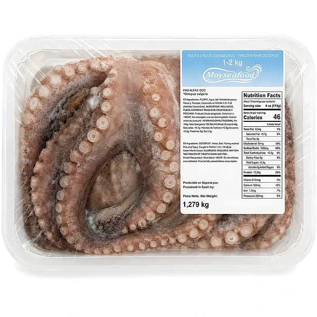 Pulpo gallego de 2 a 4 lbs